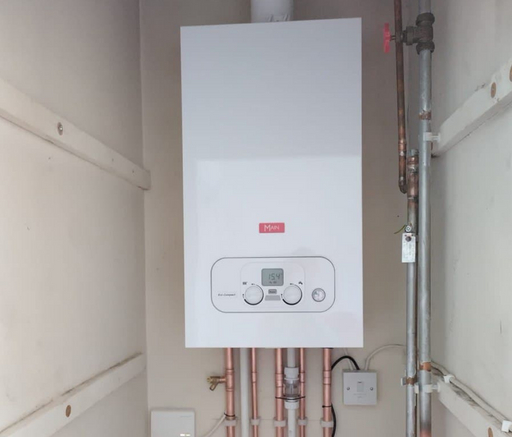 This is a photo of a new boiler being installed in Westhoughton, Greater Manchester by Westhoughton Plumbing